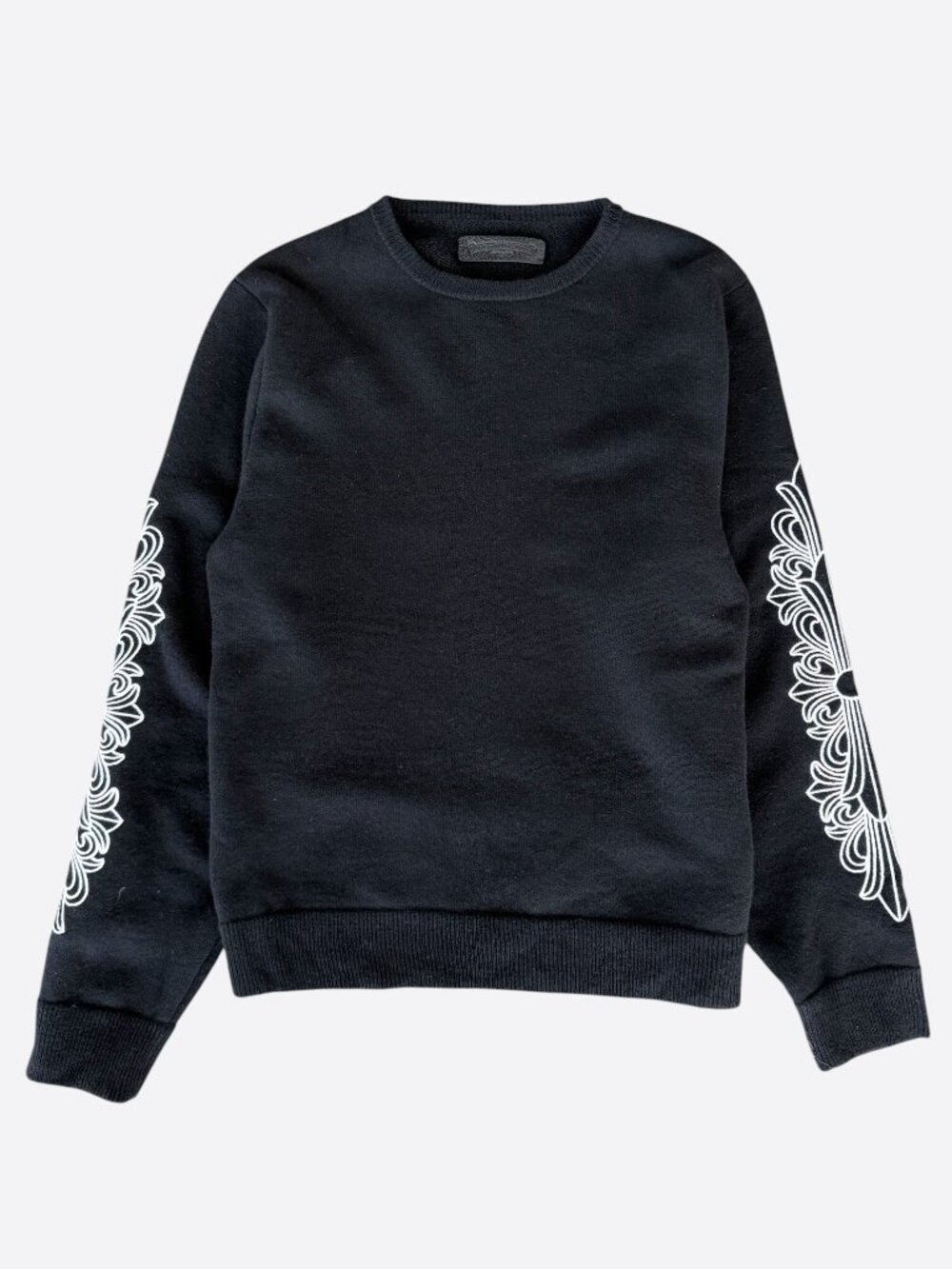 Chrome Hearts Black & White Floral Cashmere Sweater